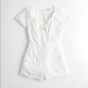 Hollister white romper